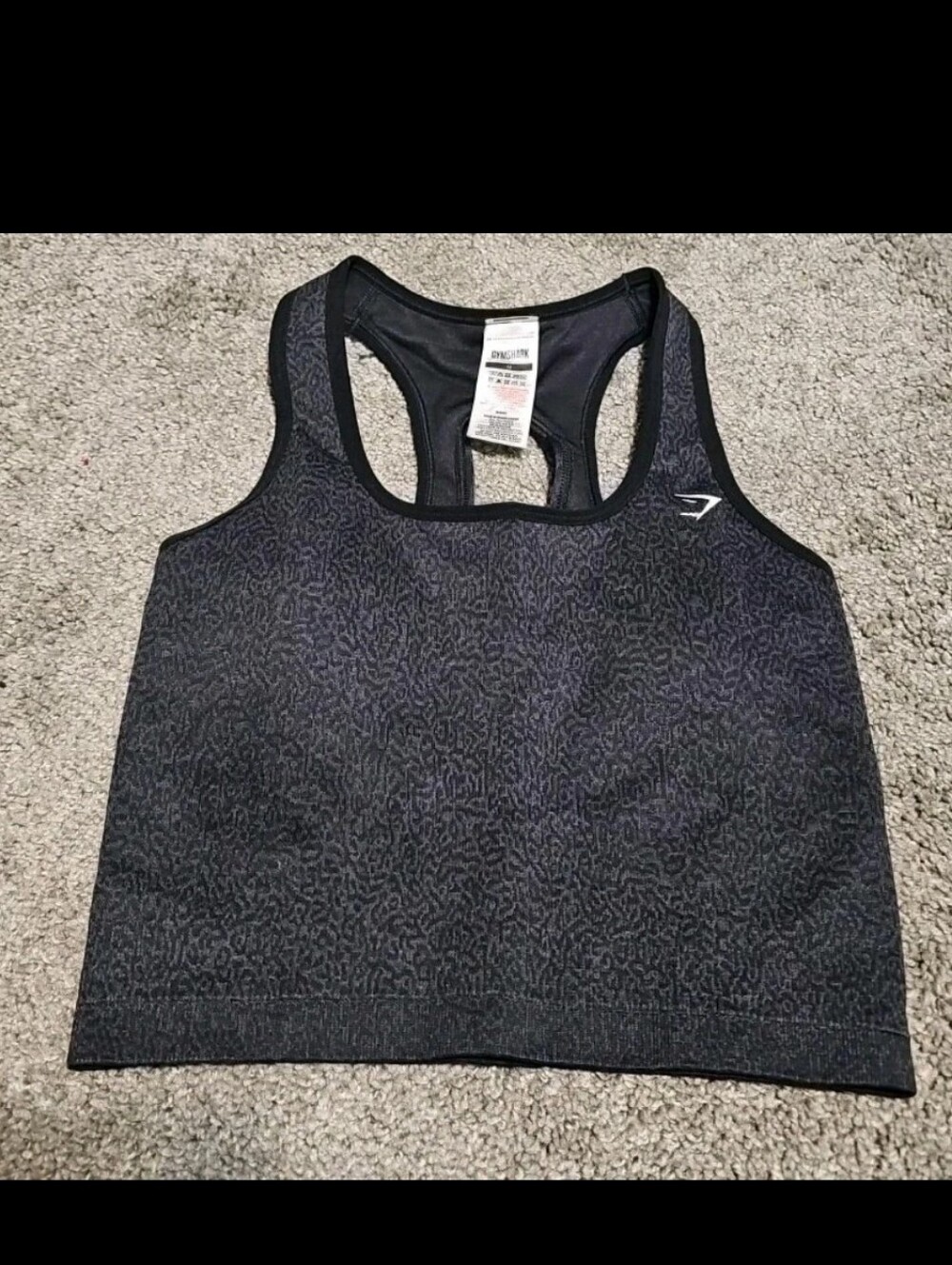 Gymshark Womens Adapt Seamless Crop Tank Black Size M